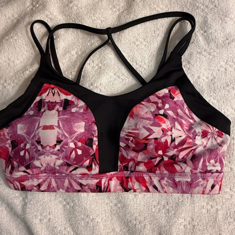 Champion Abstract Pink and Black Sports Bra